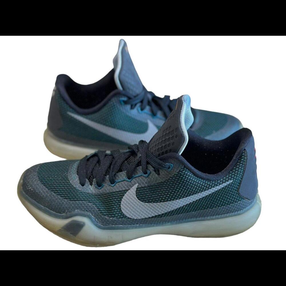 Nike Kobe Bryant X 10 Sneaker 726067-308 Flight Green Mesh Kid's Youth‎ Size 5Y